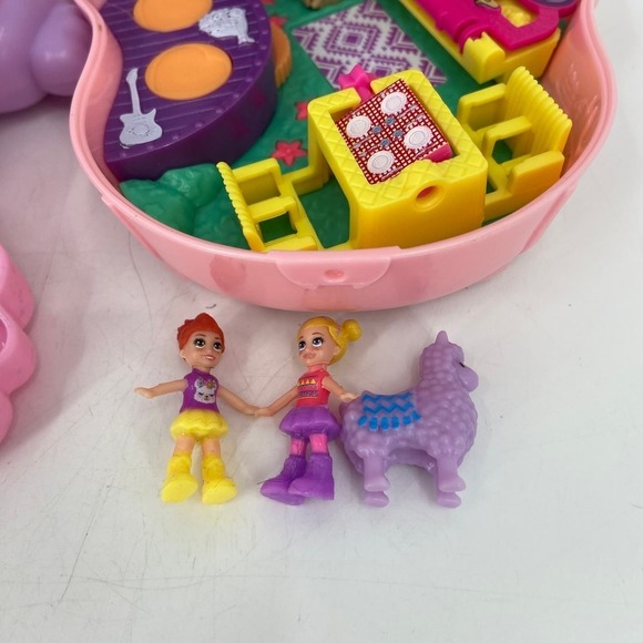 Polly Pocket Lot Koala Adventures Purse and Llama Music Party Compact Toys - Picture 6 of 10